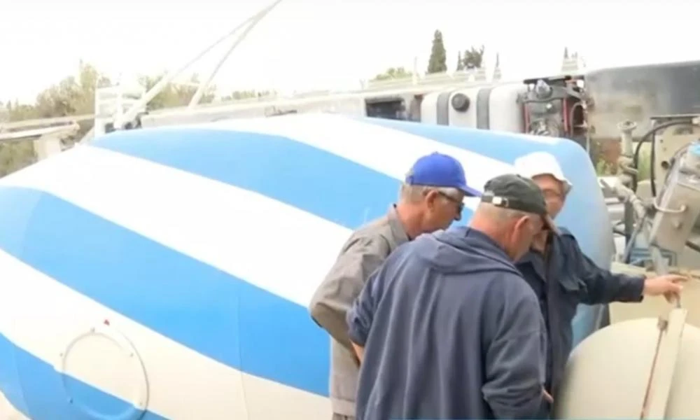 Χαϊδάρι: Η στιγμή της ανατροπής της μπετονιέρας (βίντεο)